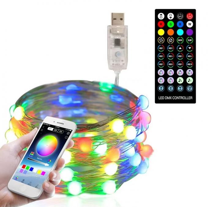 LED String Lights Smart Bluetooth Remote APP Control Halloween Wedding Party festival Christmas