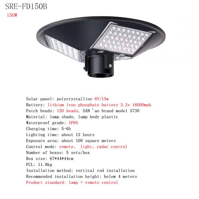 รอบ UFO Solar Light Waterproof IP65 150W 250W 2