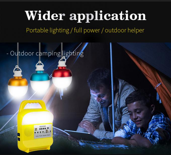 Portable Solar Energy System Camping Lamp Power Supply Microgenerator Home Emergency Light Multifunctional Solar Radio Frequency Modulation