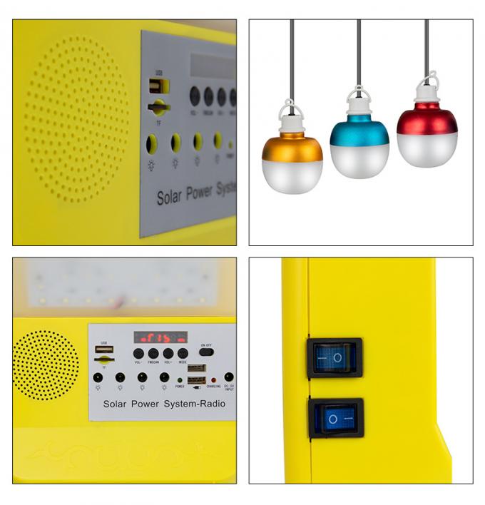 Portable Solar Energy System Camping Lamp Power Supply Microgenerator Home Emergency Light Multifunctional Solar Radio Frequency Modulation