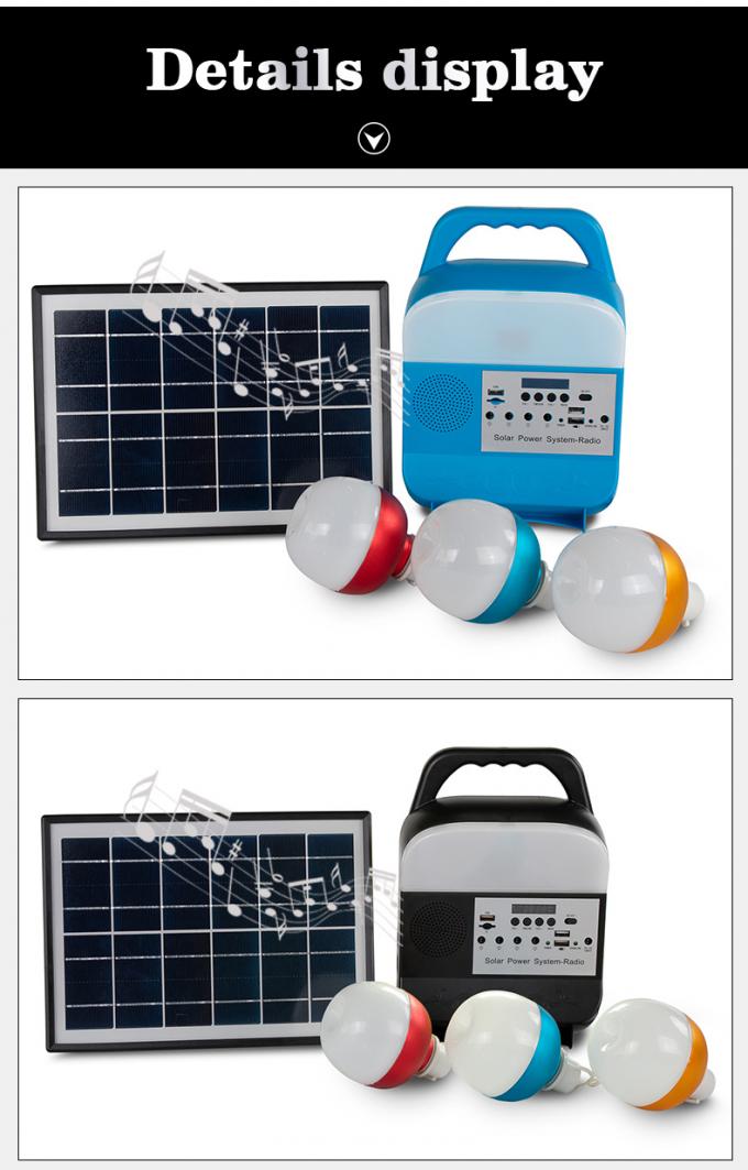 Portable Solar Energy System Camping Lamp Power Supply Microgenerator Home Emergency Light Multifunctional Solar Radio Frequency Modulation