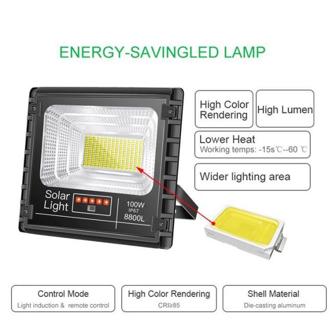 300W High Quality Aluminum Alloy Solar Flood Lights Battery Replaceable High Bright Solar LED Flood Light