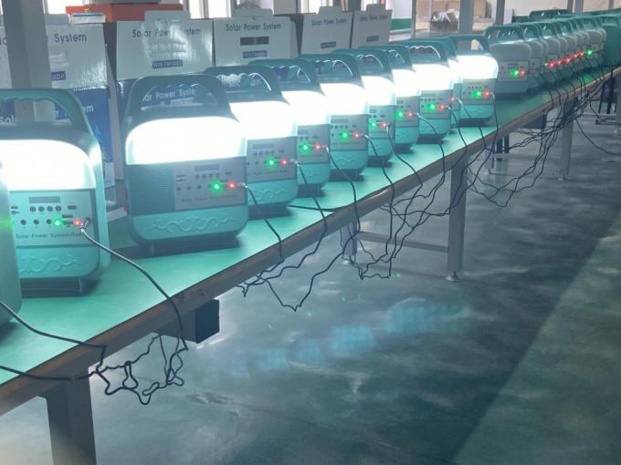 12W Solar Panel 4 LED Bulbs Portable Solar Power Lighting System Kit for Home with Mobile Phone Charging with Bracket