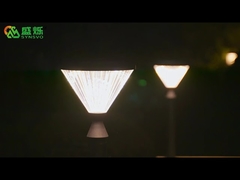 รั้วสวนประตูกันน้ำโพสต์เสาทางเดินตกแต่งผนังพลังงานแสงอาทิตย์ไฟสวน