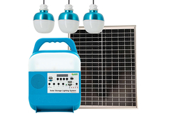 825-Portable Home Solar Home Lighting System การชาร์จมือถือ 25W Led Kits Panel